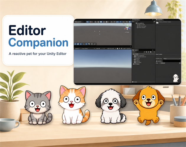 Editor Companion pets shown inside Unity